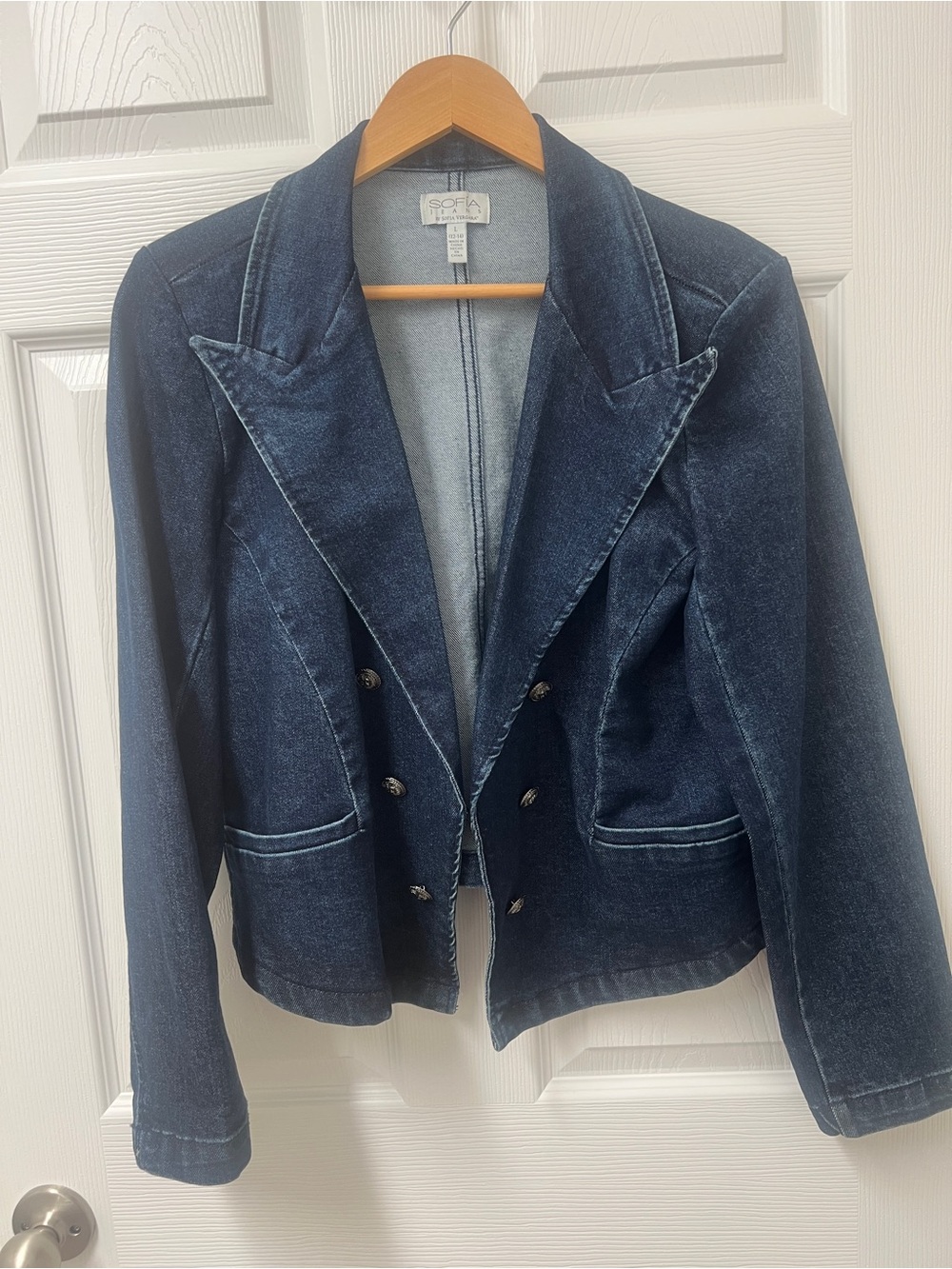 Sofia Vergara Dark Blue Denim Blazer
